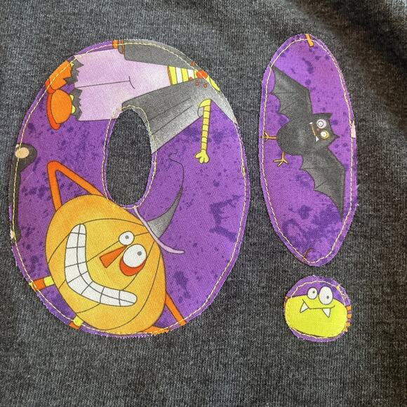 UPCYCLED Halloween “Boo!” Hooded Hanes Sweatshirt Fallcore Whimsy Fairy Cute - Picture 4 of 7